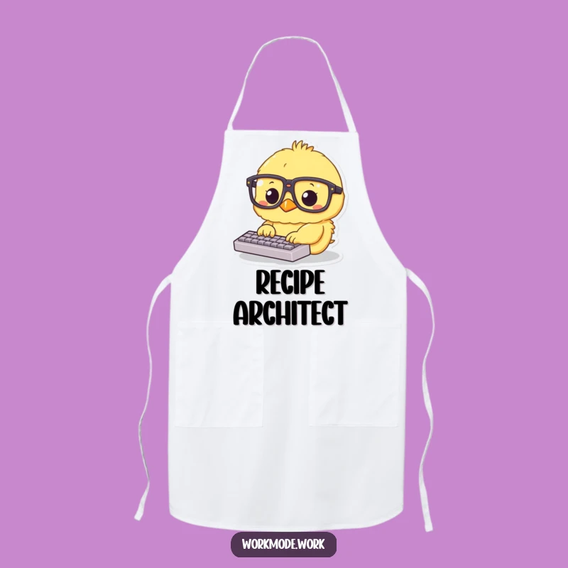 Funny Chick Typing Apron: Cook and Create with Gusto!