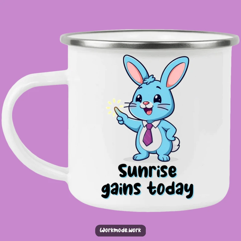 Funny Bunny Graph Camping Mug: Track Your Adventures!