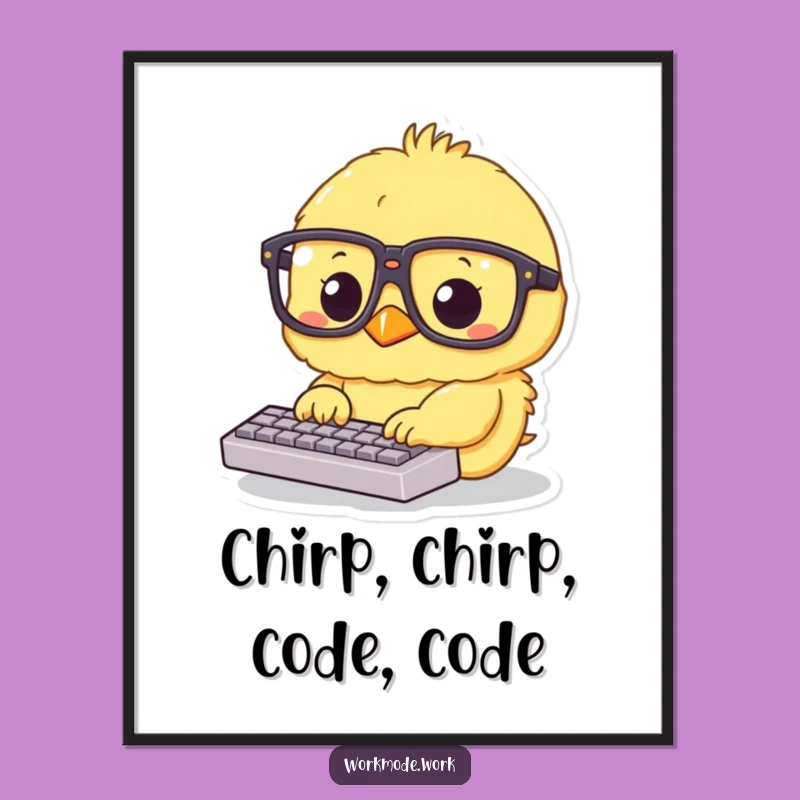 Free Printable Wall Art: Funny Chick Typist - Hilarious Downloadable Decor!