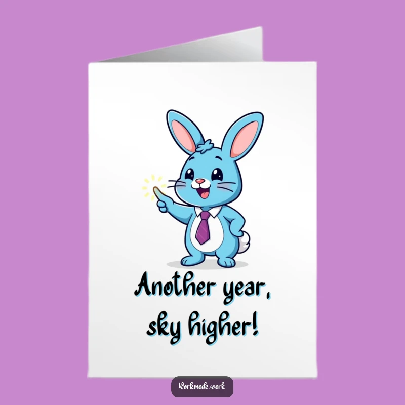 Free Printable Birthday Card: Bunny Investor - Funny Graph Download!