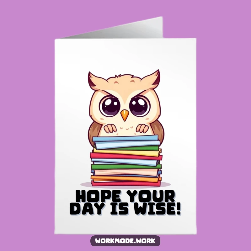 Free Printable Birthday Card: Wise Owl Curious About Your Special Day, Funny Download