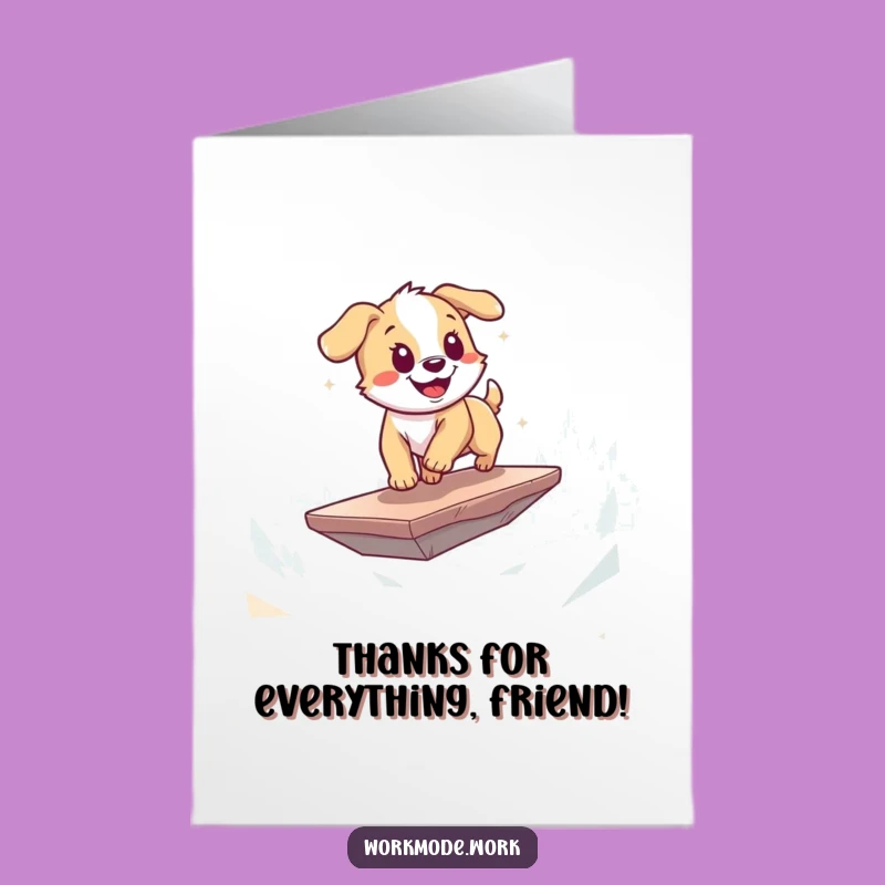 Free Printable Thank You Card: Puppy's Digital Dash Says Thanks, Fun Download
