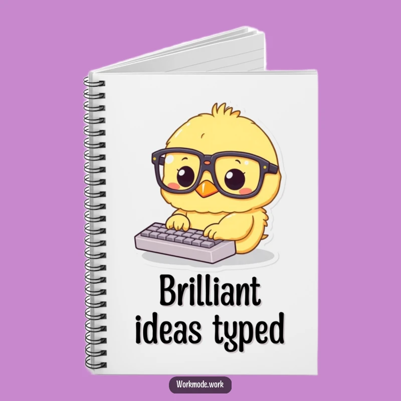 Funny Chick Typing Notebook: Your Ideas, Typed Up!