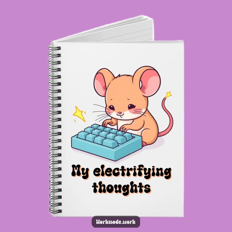 Funny Mouse Typist Notebook: Journal with a typing mouse, ideal funny gift for planners.
